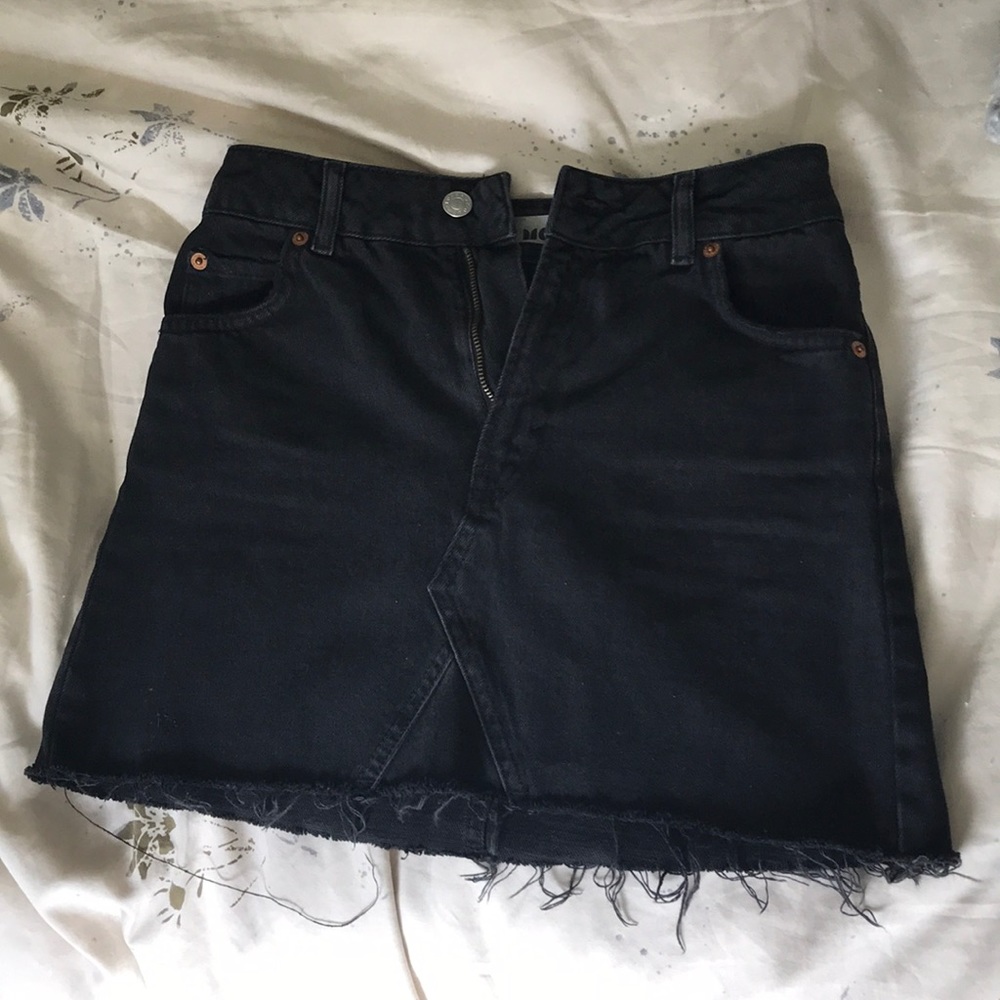 Topshop moto mini denim skirt